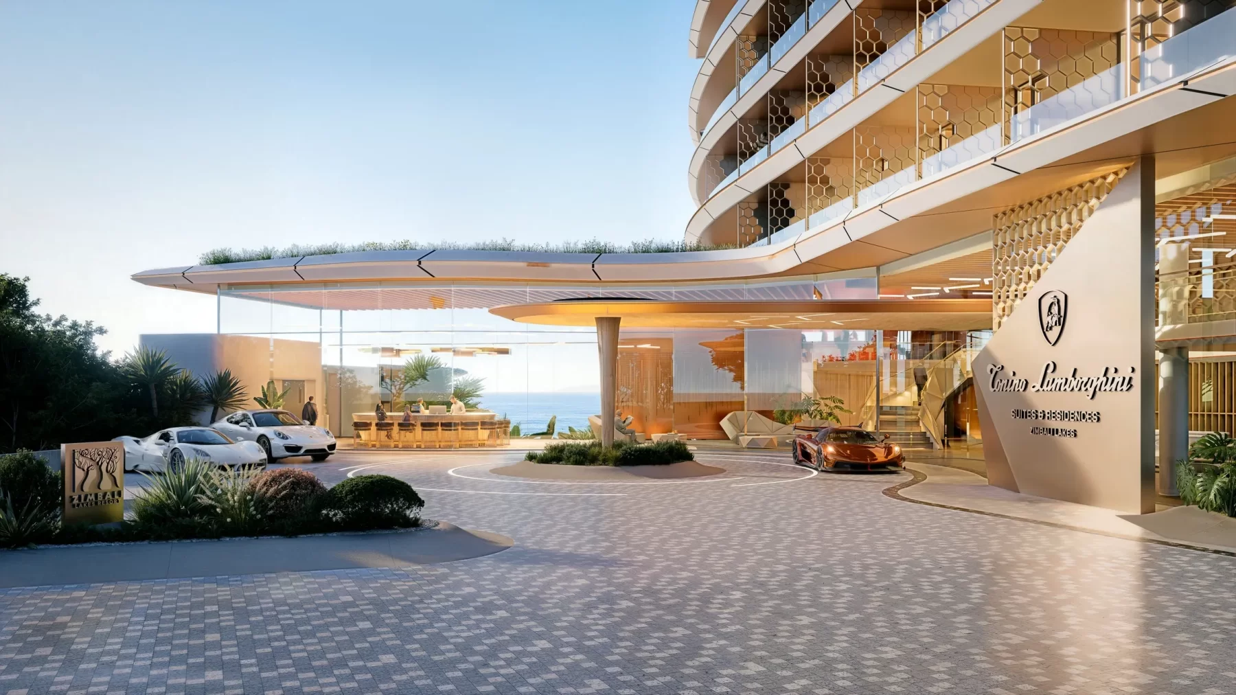 Tonino Lamborghini Suites and Residences Zimbali Lakes rendering
